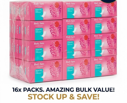 16 Pack Jack's 30 Normal Body Sure Pantyliners 30s x16 - Bulk Pack