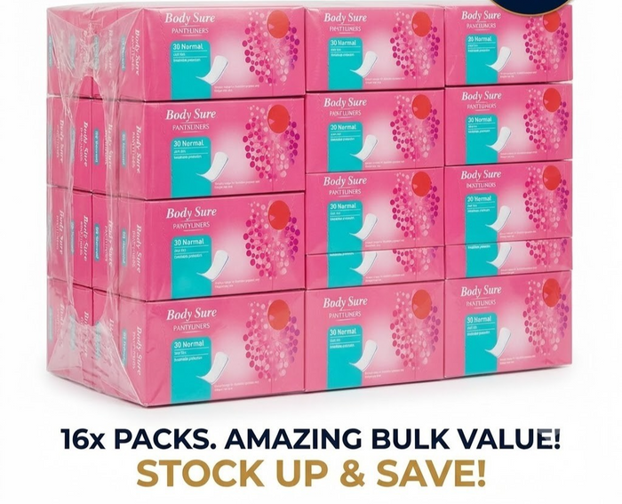16 Pack Jack's 30 Normal Body Sure Pantyliners 30s x16 - Bulk Pack