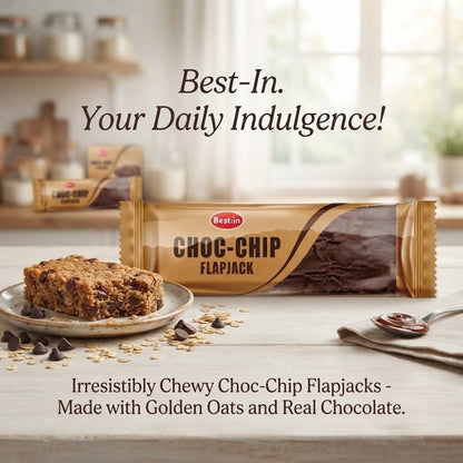 85g x 12 | Best-In Flapjack-Caramel, Choc Chip, Golden Oats,orRaspberry Bakewell