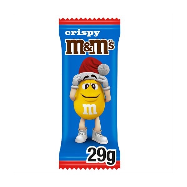 32 x 29g M&M's Crispy Milk Chocolate Christmas Santa Shape Treat Stocking Filler