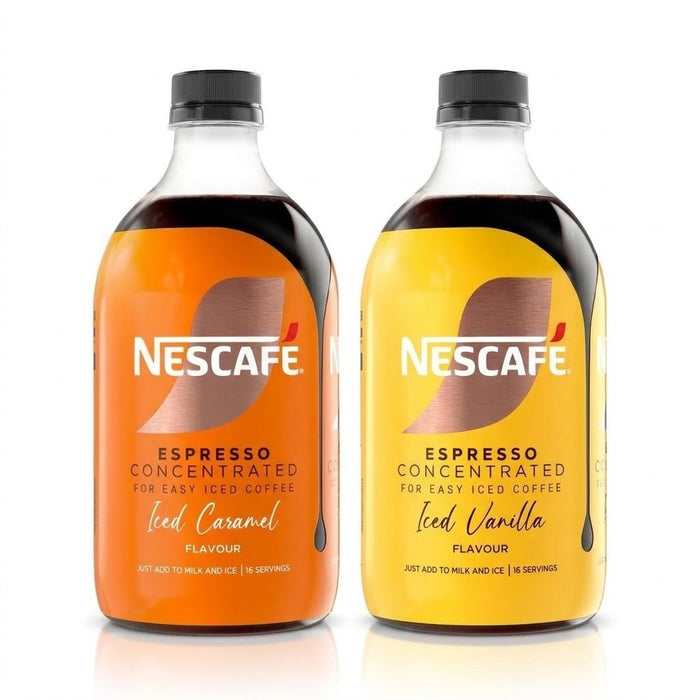 6 x 500ml Nescafe Iced Coffee Espresso Concentrate Liquid Base Vanilla Caramel