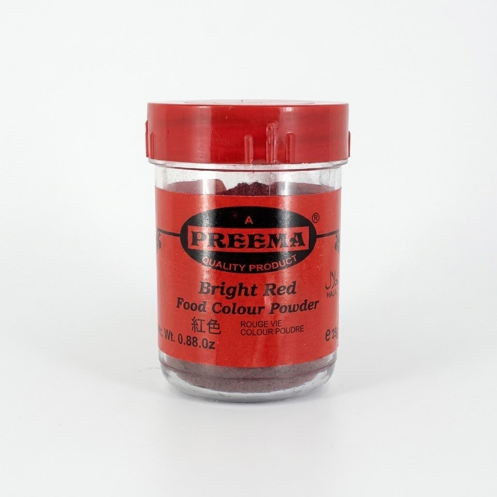 12 x 25g Pack  Preema Bright Red Food Colour Powder Halal Baking Desser
