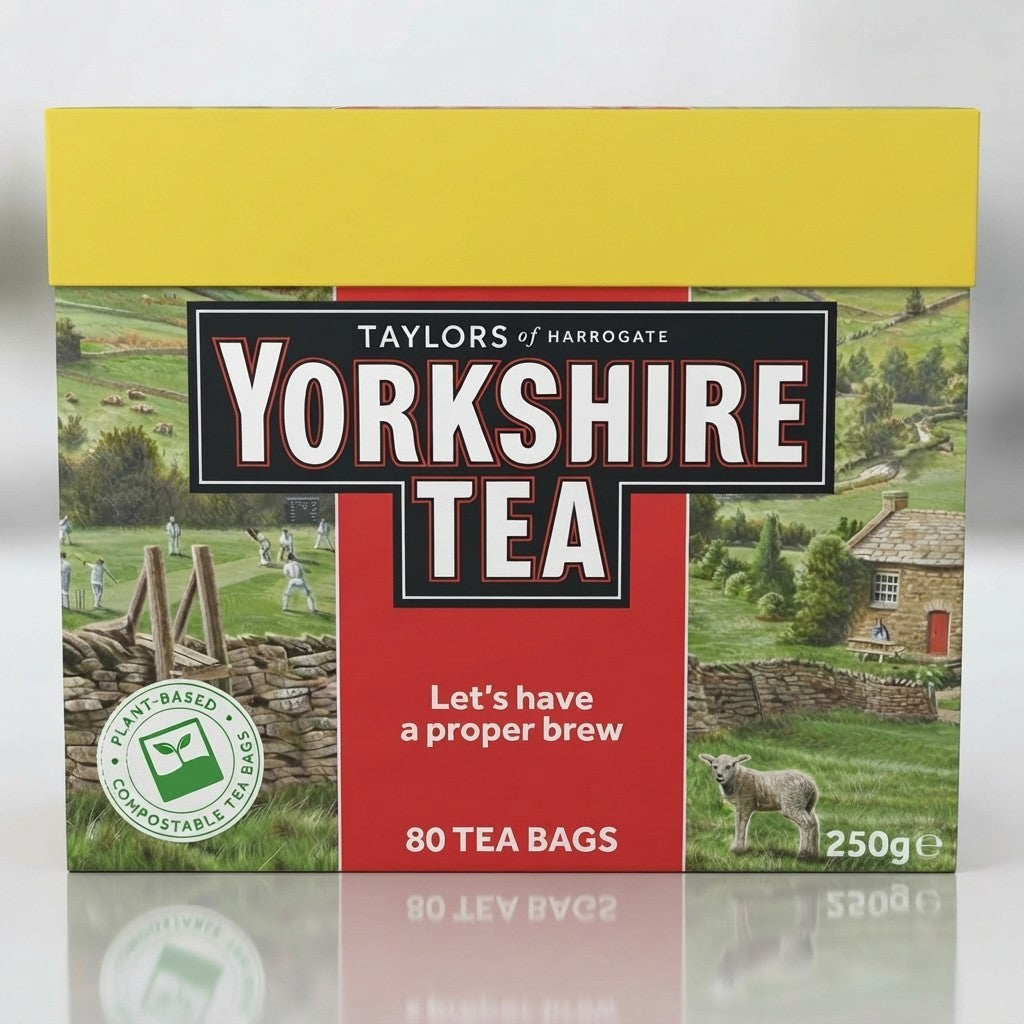 80s Pack of 5 (200 Bags Total) 250g Yorkshire Tea Bags Black Tea Bulk Buy