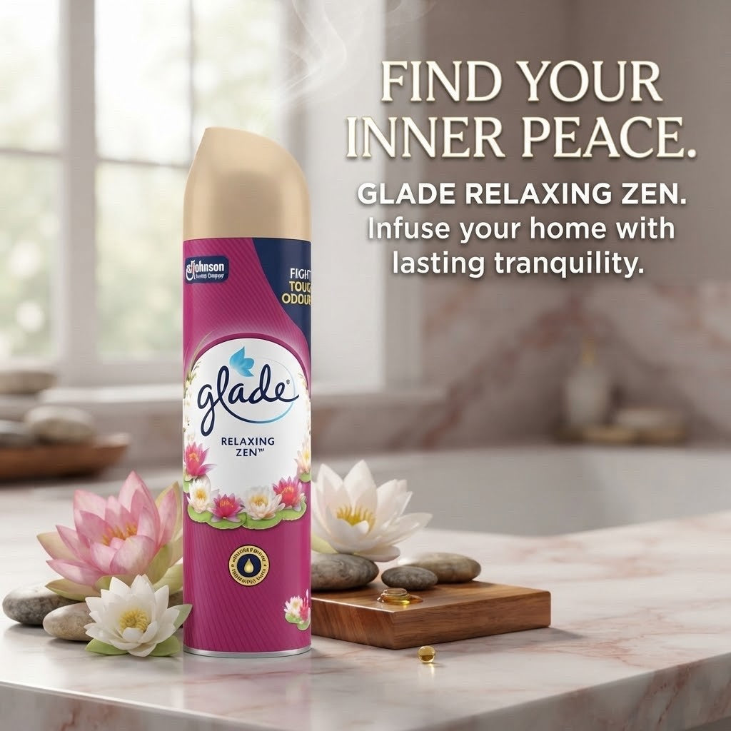 12 x 300ml Glade Aerosol Air Freshener Pure Clean Linen Bulk Pack Spray Value