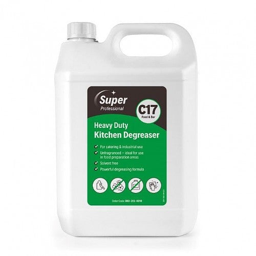 5L Super Professional C17 Heavy Duty Kitchen Degreaser - Bulk