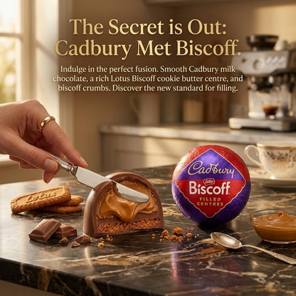 48 x 33g Cadbury Biscoff Filled Centres Christmas Chocolate Bauble