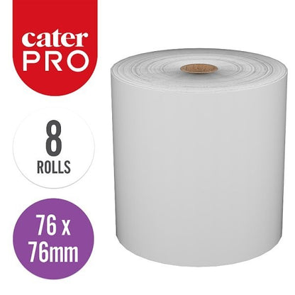 CaterPro 76mm x 76mm Non-Thermal Bond Paper Rolls for EPOS Impact Kitchen Printe