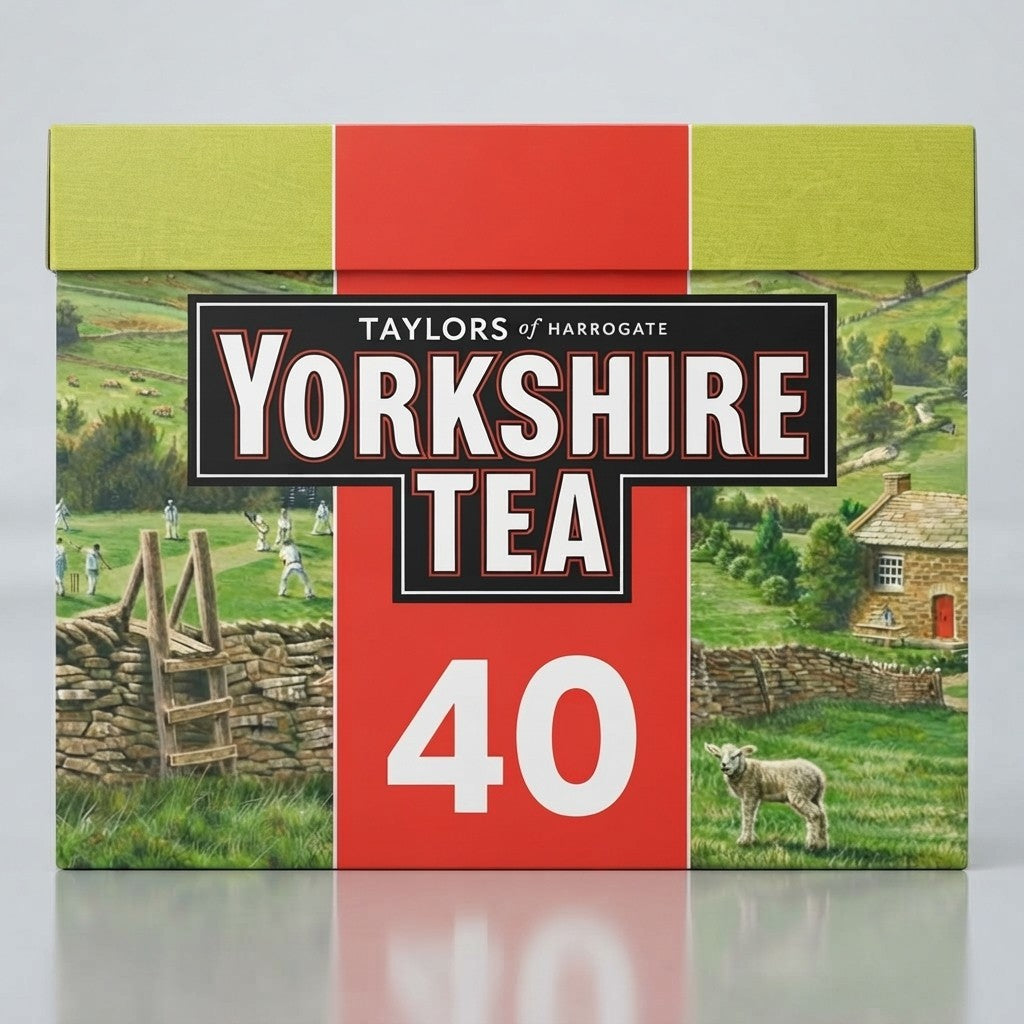40s Pack of 5 (200 Bags Total) 125g Yorkshire Tea Bags  Black Tea Bulk Buy