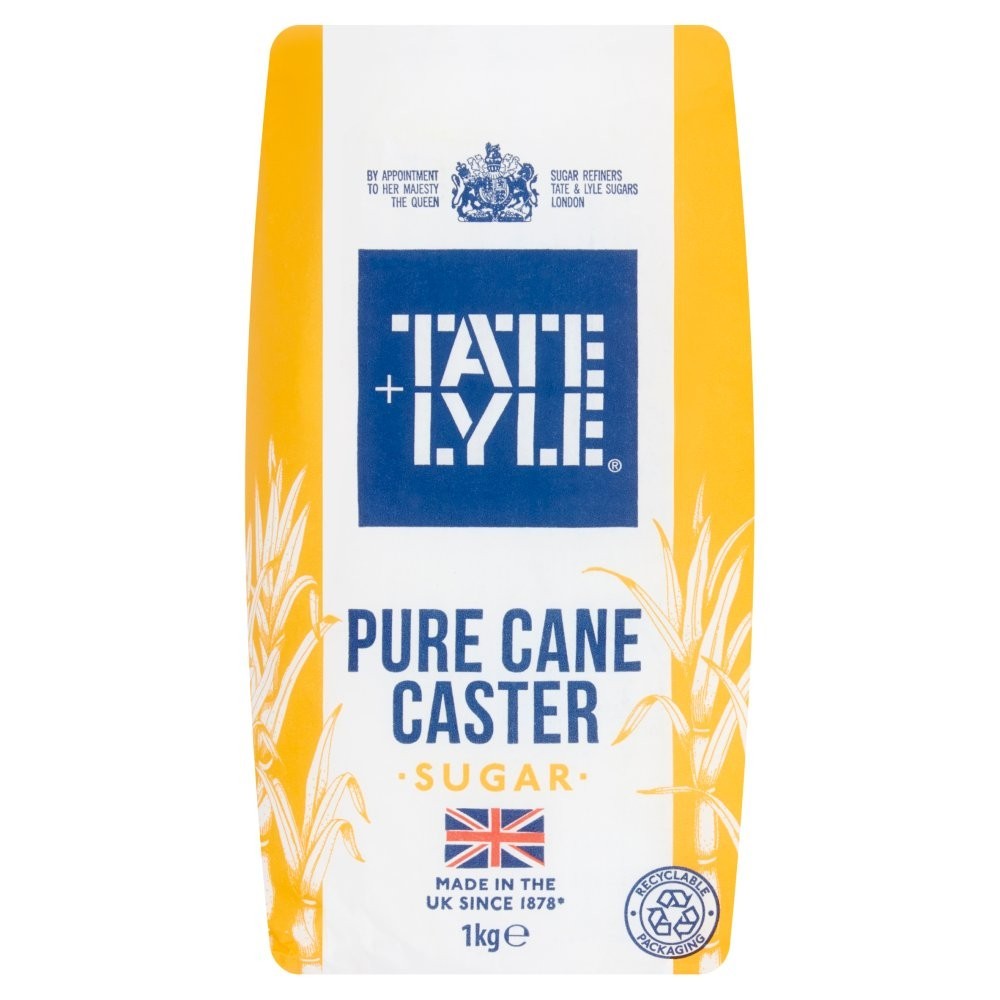 10x 1kg Tate & Lyle Pure Cane Caster Sugar Fine Baking Sugar