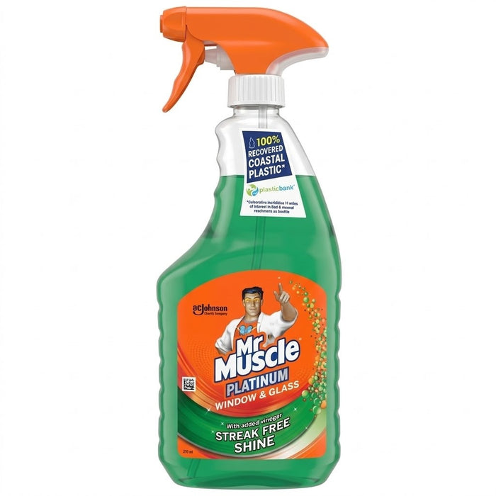750ml  x 6 Mr Muscle Platinum Window & Glass Cleaner Spray – Streak-Free Shine