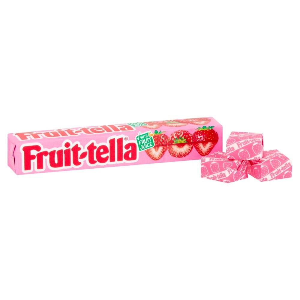 40 x 41g Pack  Fruittella Strawberry Chewy Sweets Natural Vegan Fruit Candy