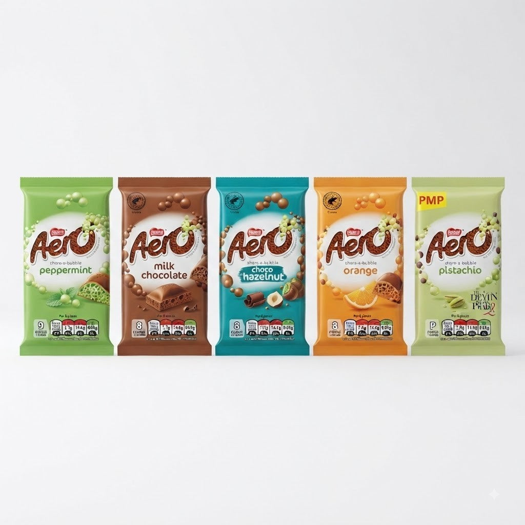 Nestle Aero Chocolate Sharing Bar 90g x 15 Bulk Box - Choice of Flavours
