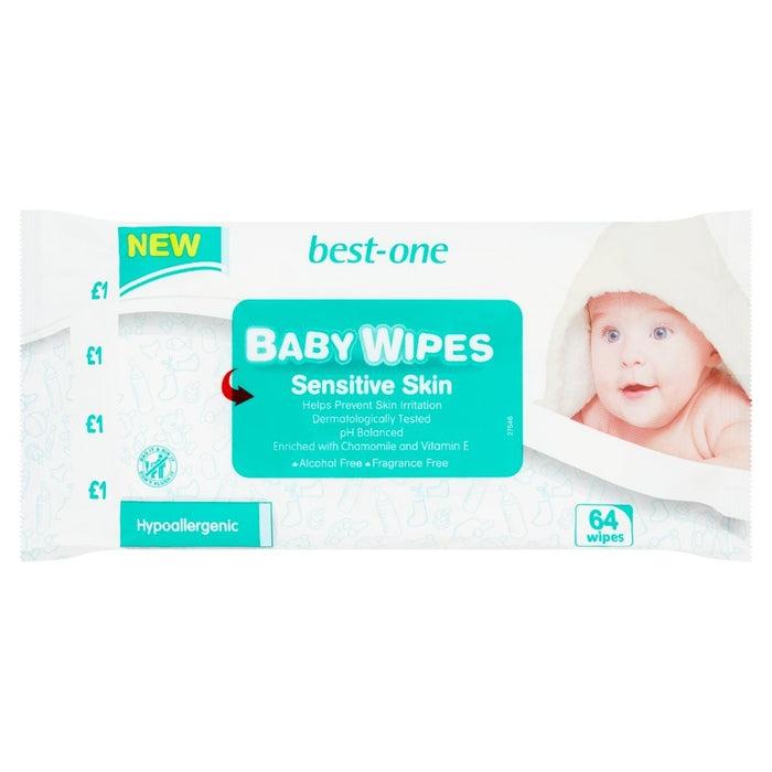 12x 64s Best-One Sensitive Skin Baby Wipes Hypoallergenic & Fragrance-Free