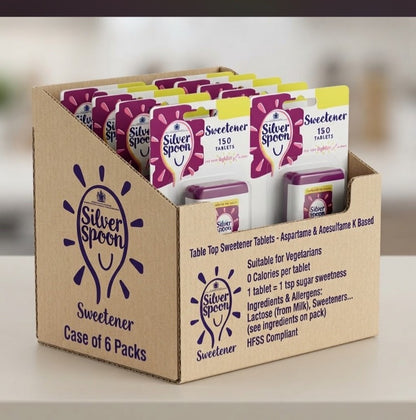 150 Tablets x 6 Packs Silver Spoon Sweetener - Delicious sweet taste