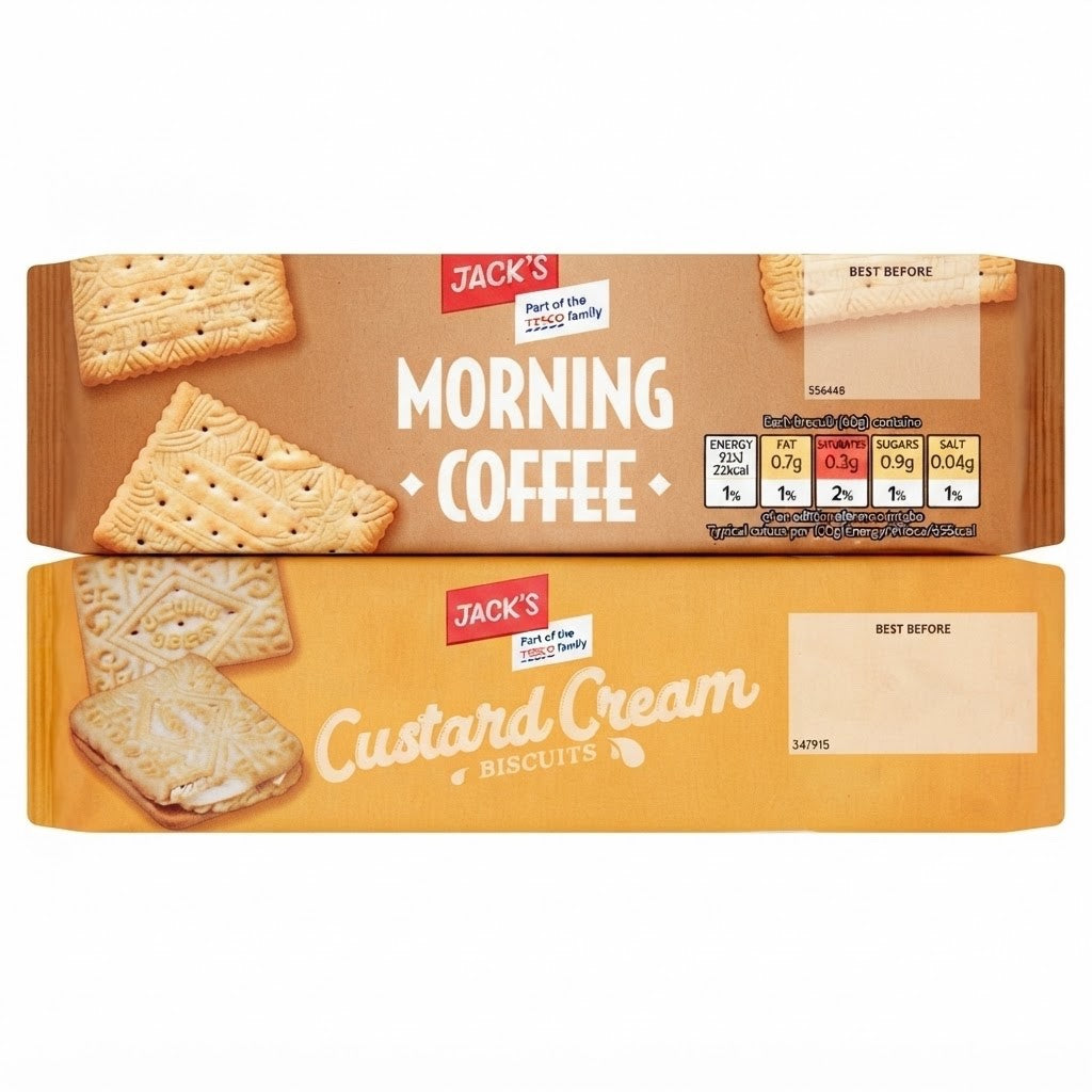 Jack's Morning Coffee Biscuits 150g & Custard Creams 12 x 150g Bundle