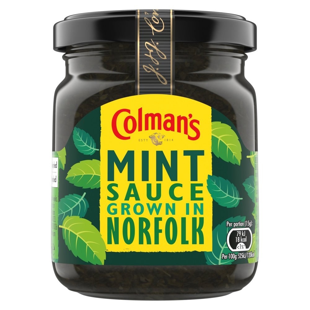 8 x 165g Colman's Mint Sauce Norfolk Grown UK No.1 Condiment for Roast Lamb