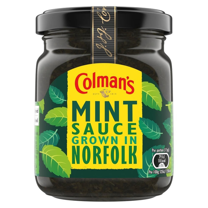 8 x 165g Colman's Mint Sauce Norfolk Grown UK No.1 Condiment for Roast Lamb
