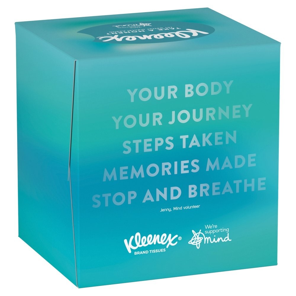 12 Pack Kleenex Supporting Mind Collection Cube Tissue Box Bulk 3Ply 576 Tissues