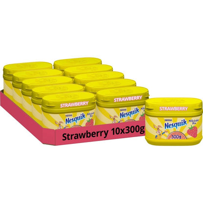 10x Nesquik Banana Milkshake Powder Tubs 300g Wholesale Case