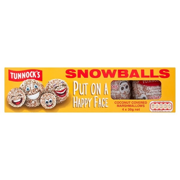 12 x 4 x 30g Pack Tunnock's Snowballs Coconut Covered Marshmallows Sweet Treat