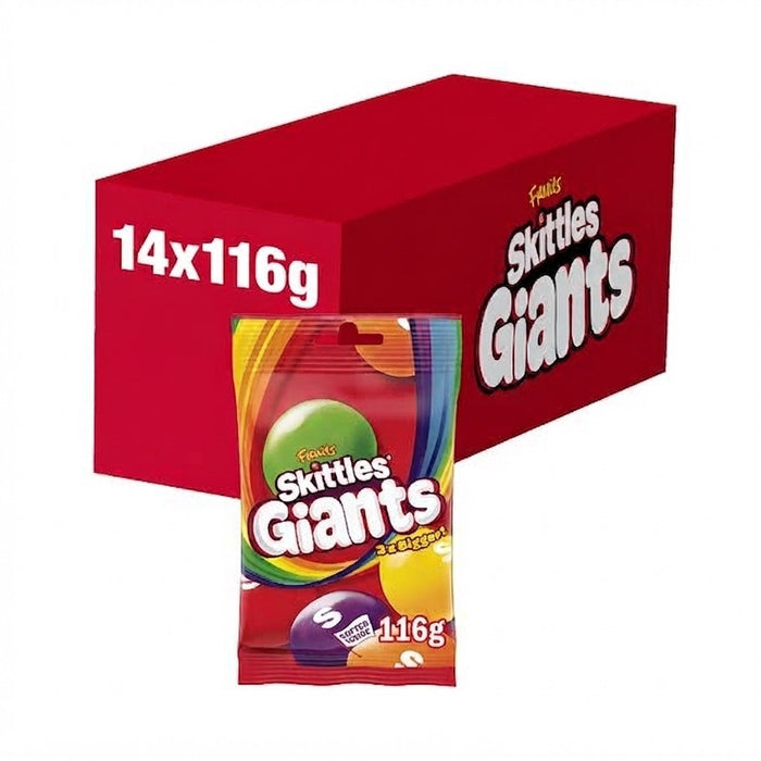 14x 116g Skittles Giants Fruits Sweets Chewy Candy Box