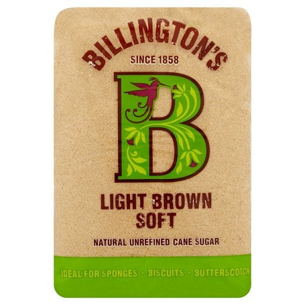 10 x 500g Billington's Natural Unrefined Cane Sugar Dark Light Brown Soft Baking