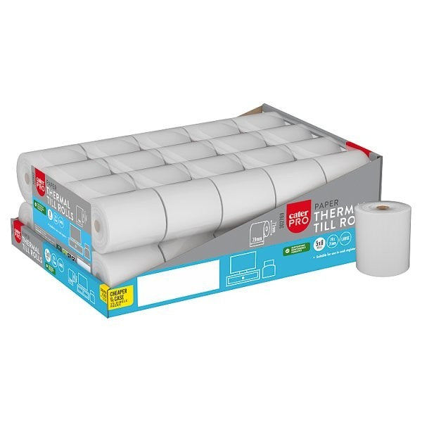 CaterPro 79mm x 71mm Thermal Receipt Paper Rolls for EPOS Cash Registers & Till