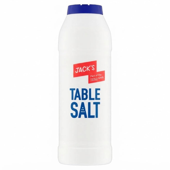 6 x 750g Jack's Table Salt - 750g Pure Seasoning Cooking Baking Salt