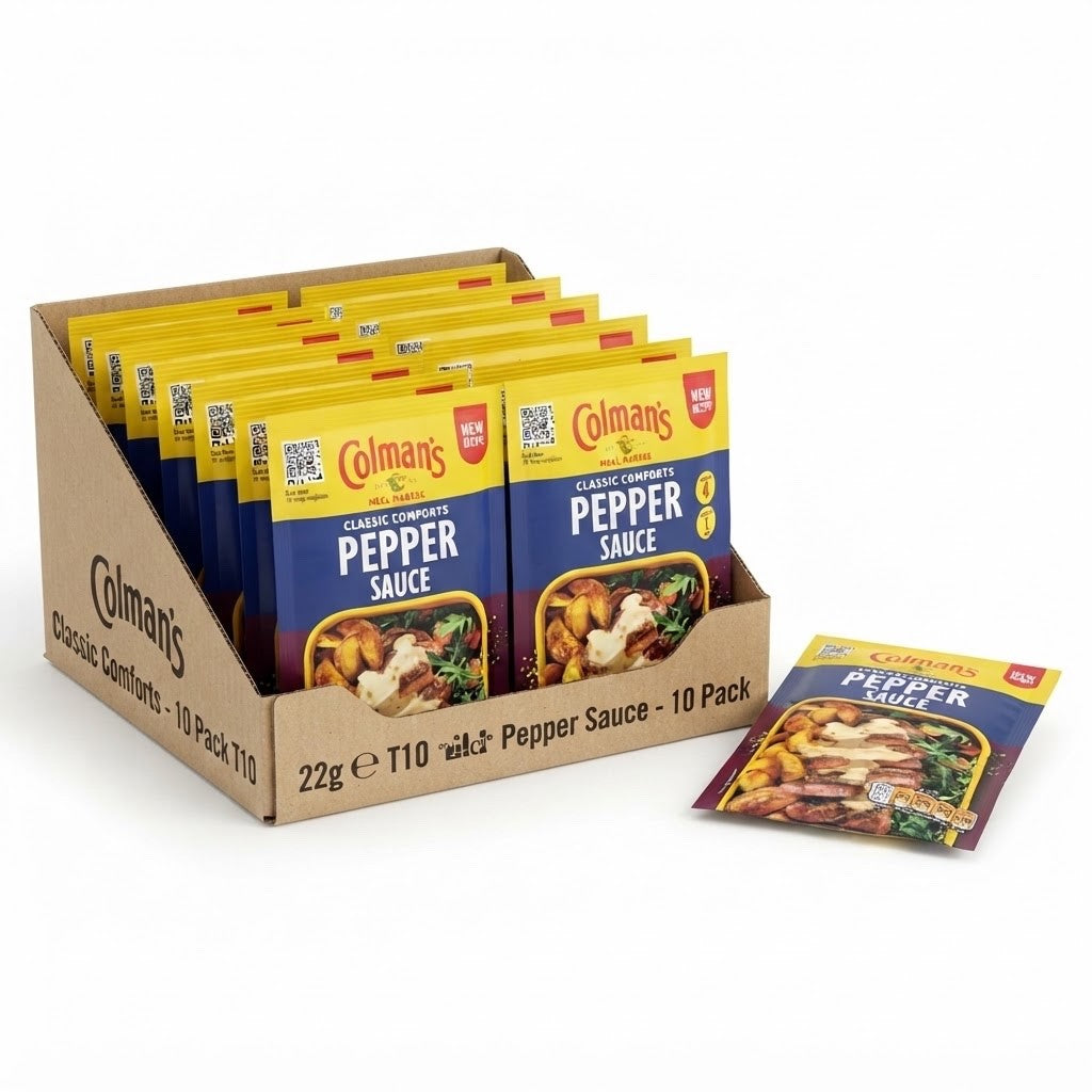 Pack of 10 x 22g Colman's Classic Comforts White & Pepper Sauce Mix Bulk Buy