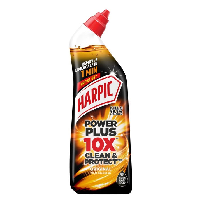 750ml × 12 Harpic Power Plus 10X Clean & Protect Original Toilet Cleaning Gel