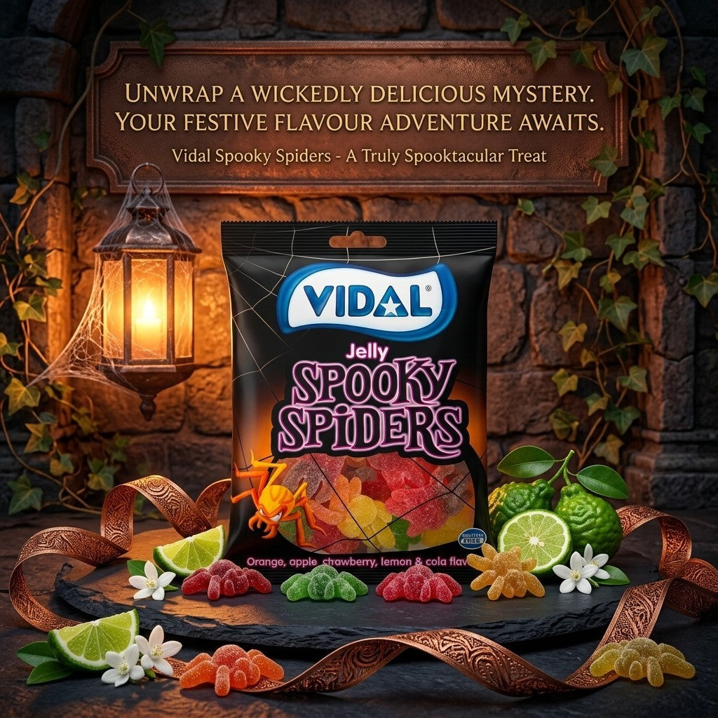 20x 150g Vidal Spooky Spiders Jelly Sweets Gluten Free Halloween Trick or