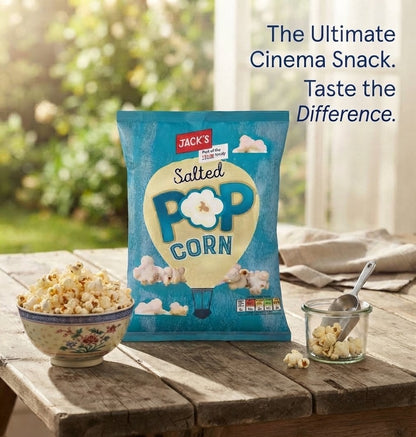 18x 50g Jack's Salted Popcorn Cinema Snack