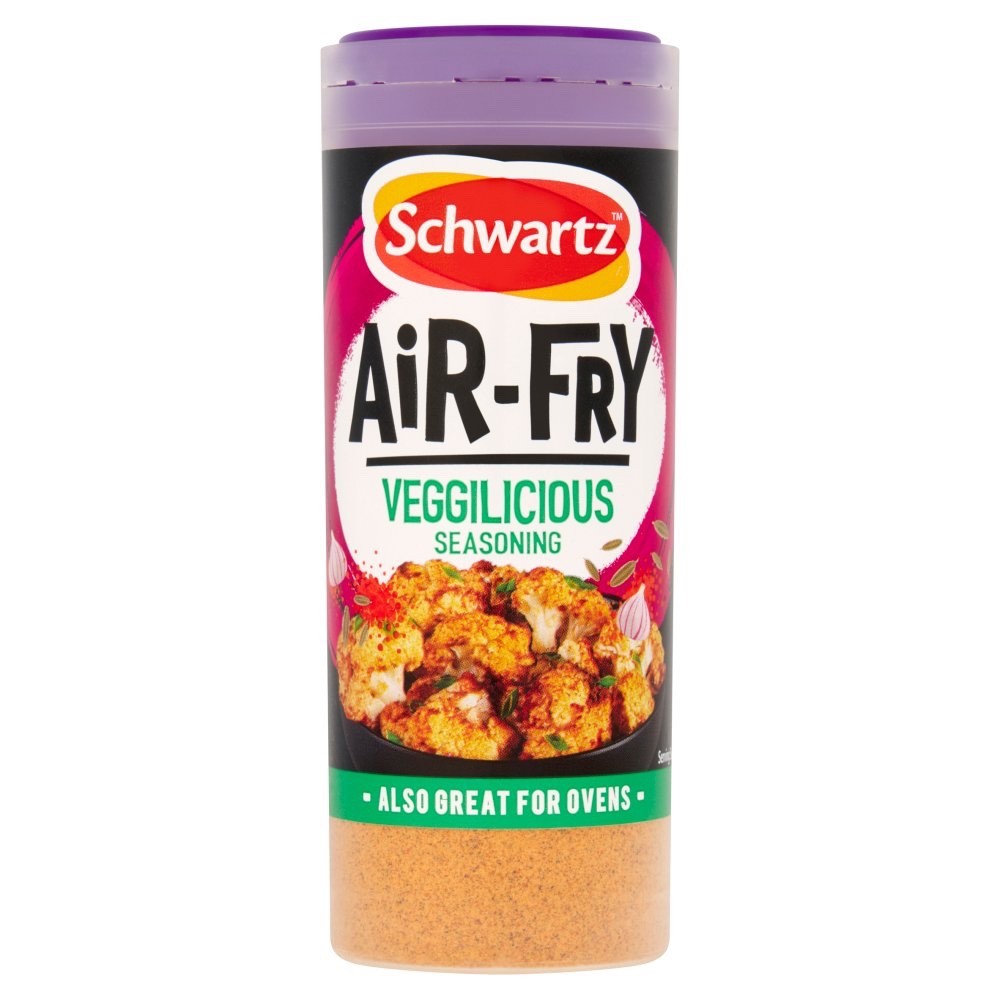 6 x 125g Schwartz Air Fryer Veggilicious Seasoning Drum
