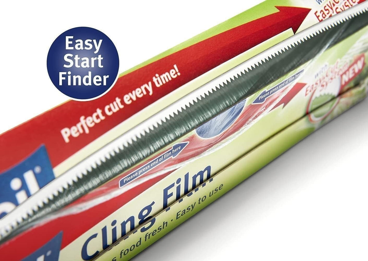 6x6 Bacofoil Non PVC Cling Film Easy Cut System 325mm x 20m Bulk Box 36 Rolls