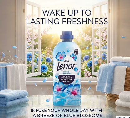 8 x 1.14L (9.12L Total) Lenor Spring Awakening Fabric Conditioner 296 Washes