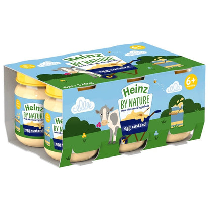 6x 120g Heinz Egg Custard Baby Dessert 6+ Months
