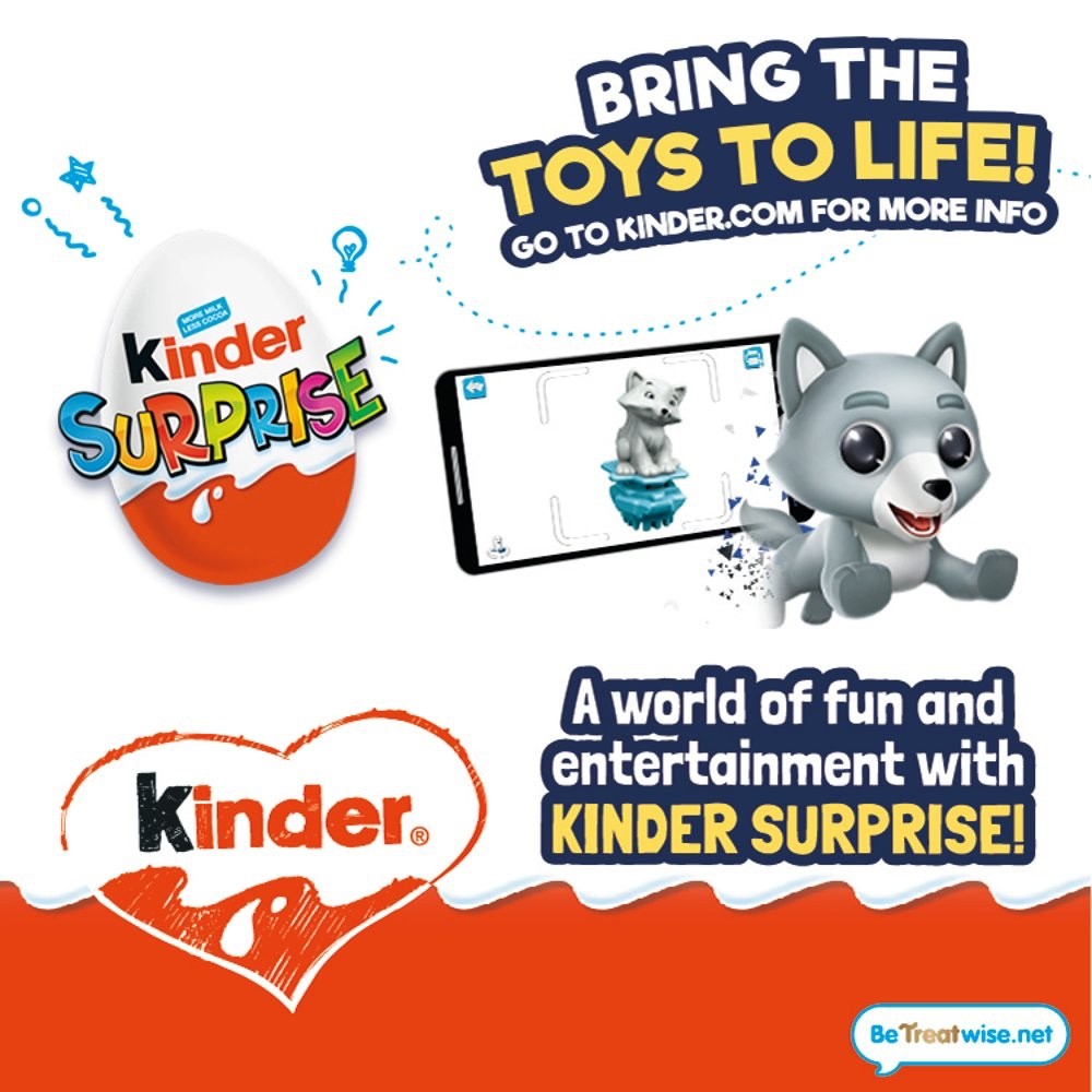 20g x 72 Kinder Surprise Milk Chocolate Egg Sweet Treat with Surprise Toy Inside