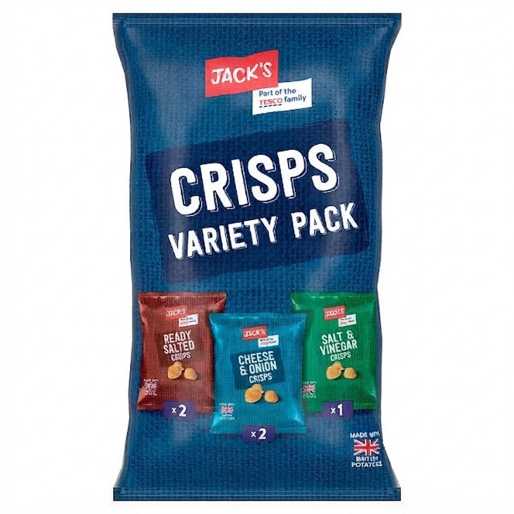 5x20g (100g) Jack's Crisps Variety Pack