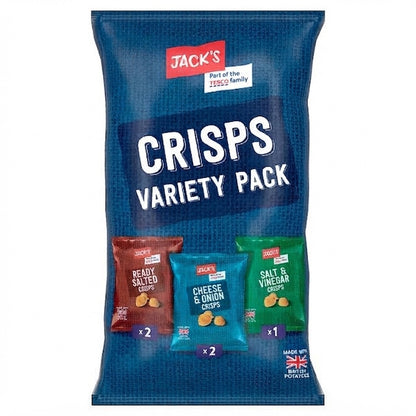 5x20g (100g) Jack's Crisps Variety Pack