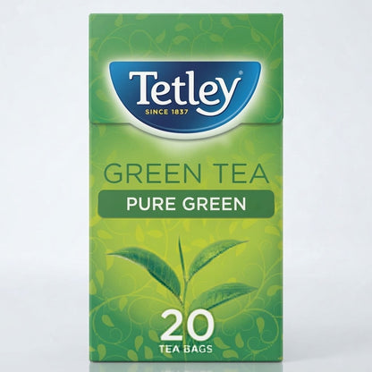 20s (40g) 4 Pack (Total 80 Bags) Tetley Pure Green Tea Bags Refreshing