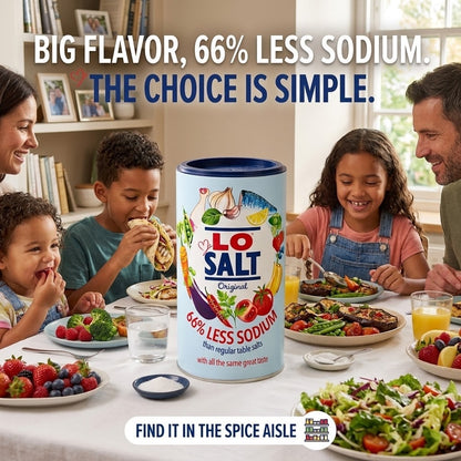 350g x 6 LoSalt Reduced Sodium Salt Alternative Low Sodium Potassiuim Kosher