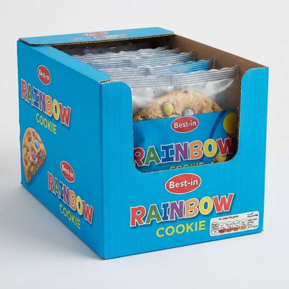12 x 55g Packs Bestin Rainbow & Double Choc Cookies 55g - Variety Lot