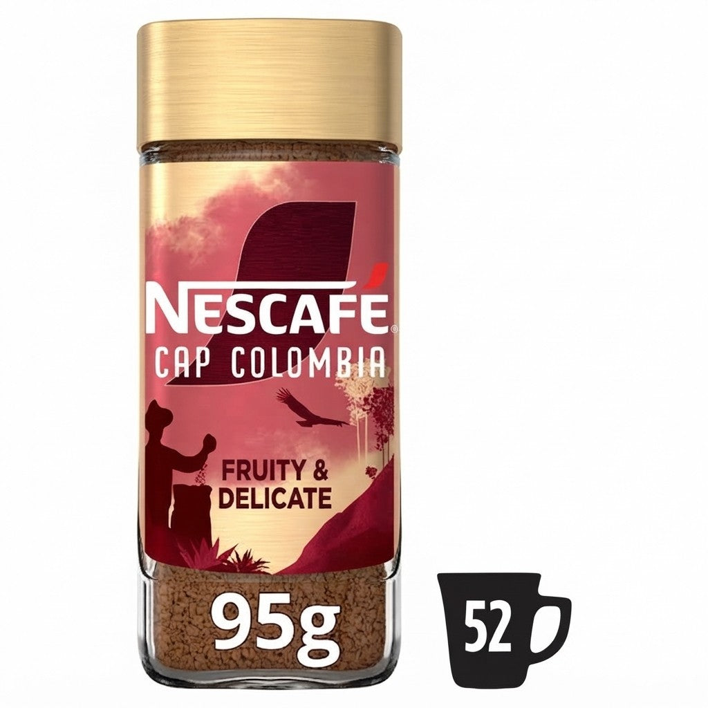 6x Nescafe Cap Colombia Instant Coffee 95g Jars Fruity & Delicate Bulk Lot