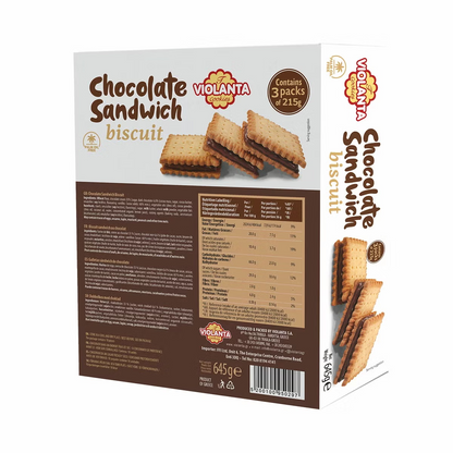 645g Violanta Chocolate Sandwich Biscuits Greek Cream Filled Cookies