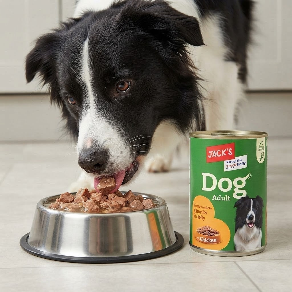 415g x 12 Jack's Adult Dog Food Chicken Chunks in Jelly Cans