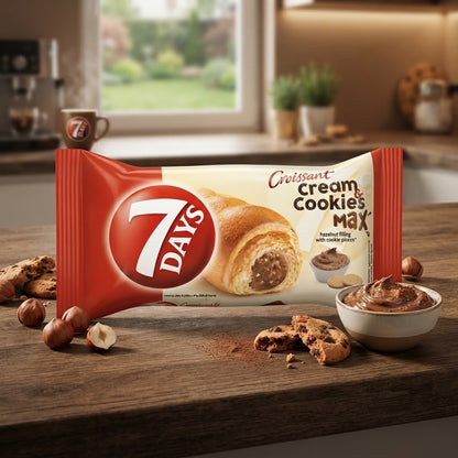 80g x 20 7Days Croissants Assorted Flavours Oreo Vanilla Hazelnut Coconut Cherry