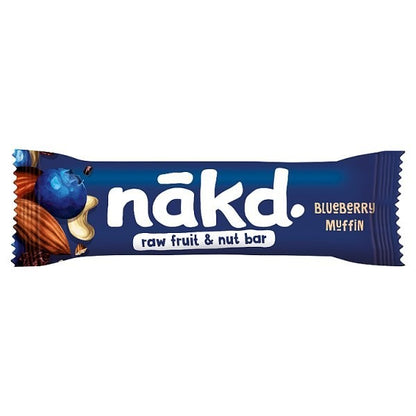 18x 35g Nakd Blueberry Muffin Raw Fruit & Nut Bar Vegan Gluten Free