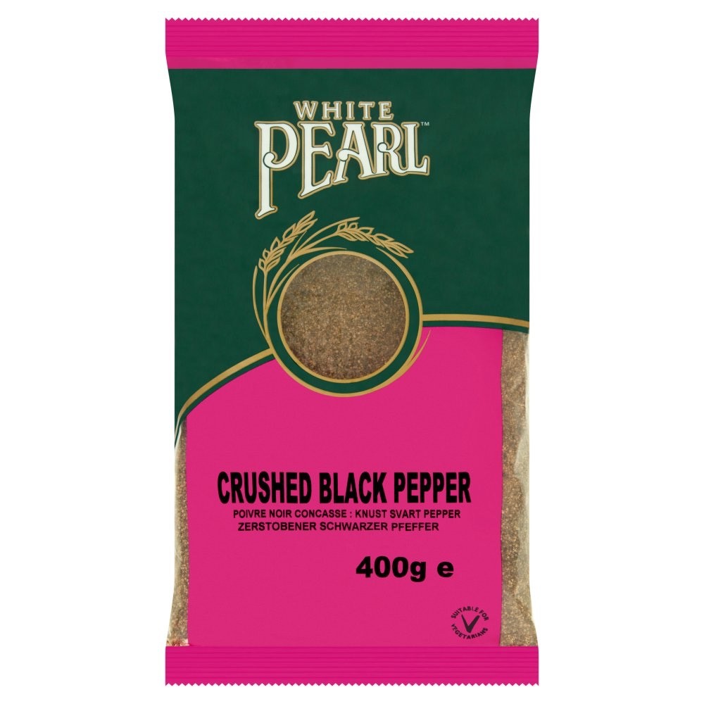 400g x 10 Pack | White Pearl Crushed Black Pepper