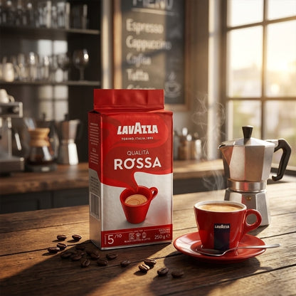 6 x 250g Bag Lavazza Qualità Rossa Ground Coffee – Medium Roast, Intensity 5