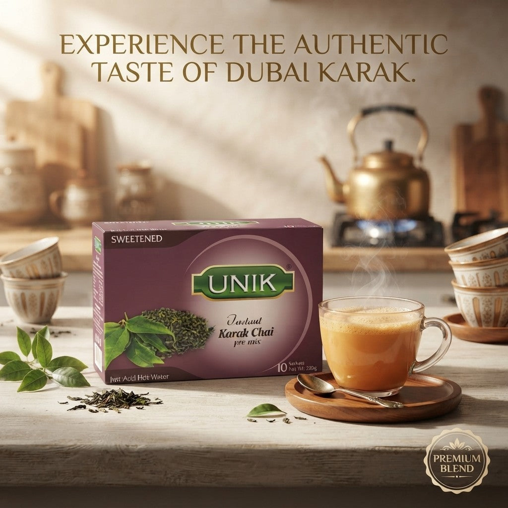 5x 220g Unik Instant Karak Chai Premix Sweetened 10 SachetsCase